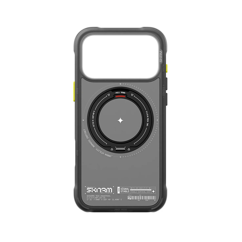 Picture of Apple iPhone 18 Pro Max Case | Skinarma Atlas Magnetic Charge 360° Rotatable Kickstand Drop Protection Case for iPhone 18 Pro Max 6.9 - Black
