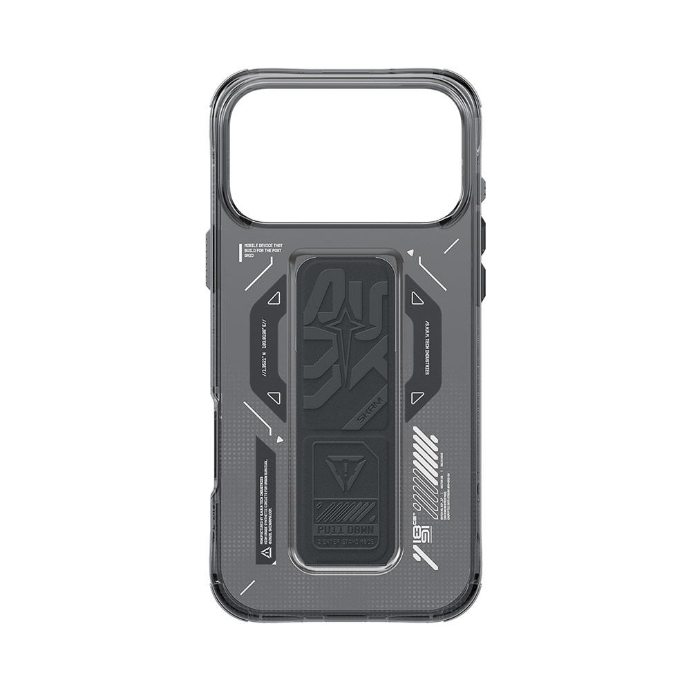 Picture of Apple iPhone 17 Pro Max 6.9 Case | Skinarma Helio Magcharge Grip Stand Droop Protection Case for iPhone 17 Pro Max 6.9 (Graphite)