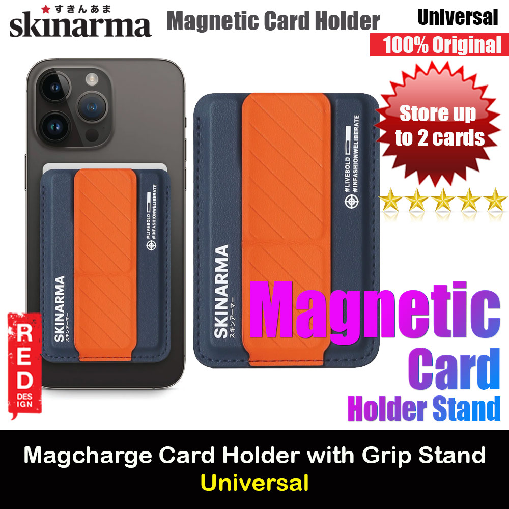 Picture of Skinarma Mag Charge Magnetic Card Holder with Stand Grip (Kado Navy) Red Design- Red Design Cases, Red Design Covers, iPad Cases and a wide selection of Red Design Accessories in Malaysia, Sabah, Sarawak and Singapore 