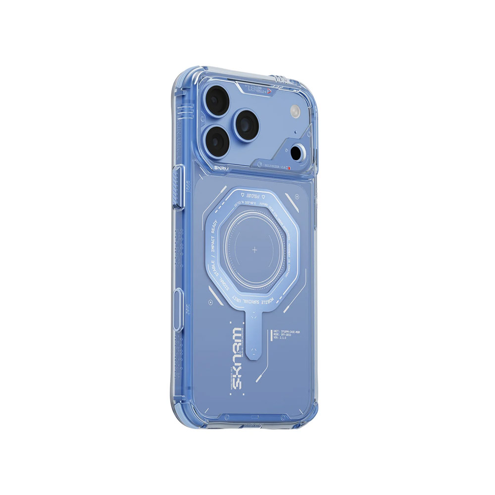 Picture of Apple iPhone 18 Pro Max Case | Skinarma MAGMA Magnetic Charge Drop Protection Case with Camera Control Button for iPhone 18 Pro Max 6.9 - Blue