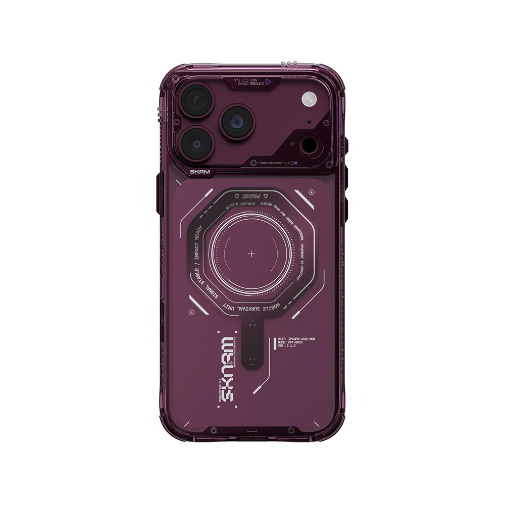 Picture of Apple iPhone 18 Pro Max Case | Skinarma MAGMA Magnetic Charge Drop Protection Case with Camera Control Button for iPhone 18 Pro Max 6.9 - Burgundy