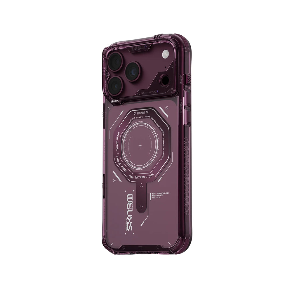 Picture of Apple iPhone 18 Pro Max Case | Skinarma MAGMA Magnetic Charge Drop Protection Case with Camera Control Button for iPhone 18 Pro Max 6.9 - Burgundy