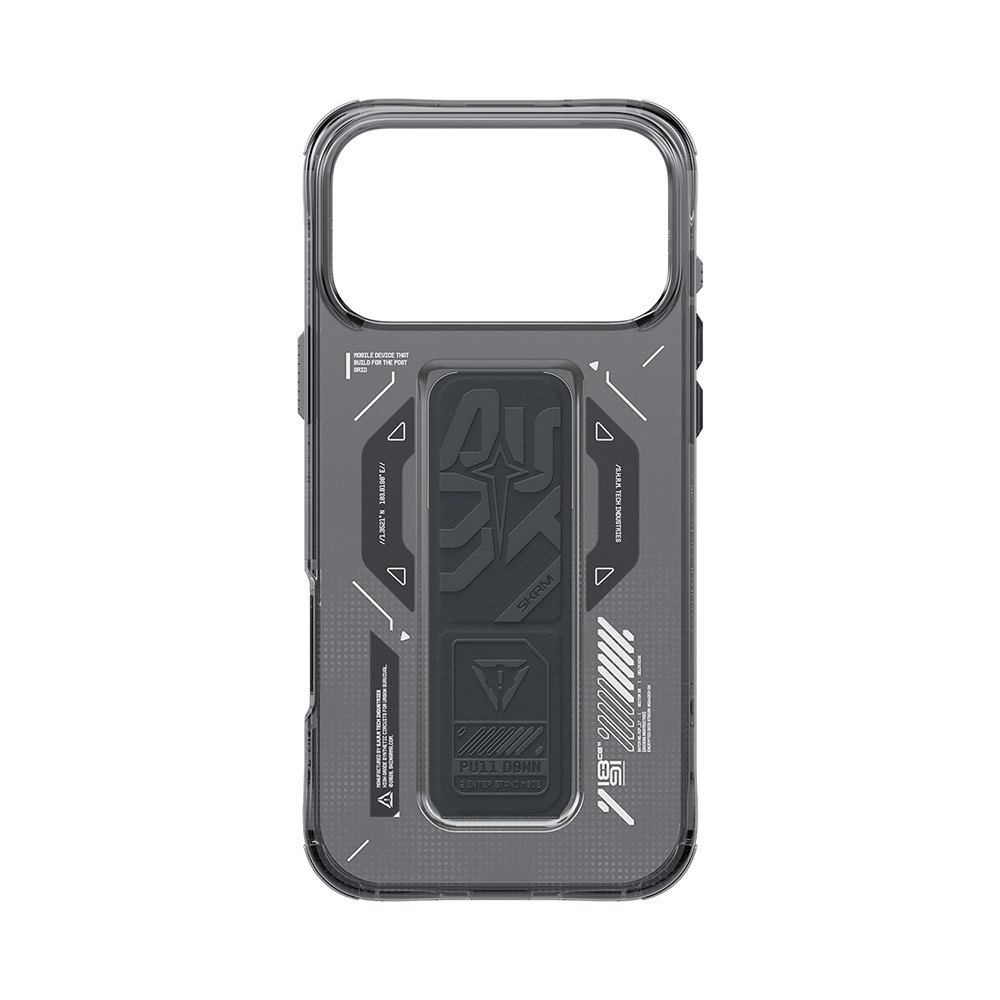 Picture of Apple iPhone 17 Pro Max 6.9 Case | Skinarma Phantom Magcharge Grip Stand Droop Protection Case for iPhone 17 Pro Max 6.9 (Black)
