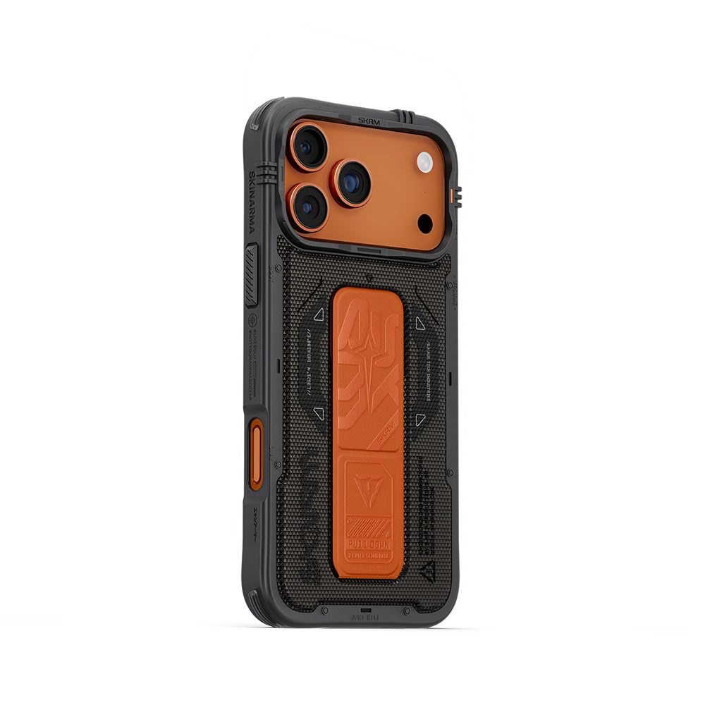 Picture of Apple iPhone 17 Pro Max 6.9 Case | Skinarma Phantom Magcharge Grip Stand Droop Protection Case for iPhone 17 Pro Max 6.9 (Olive)
