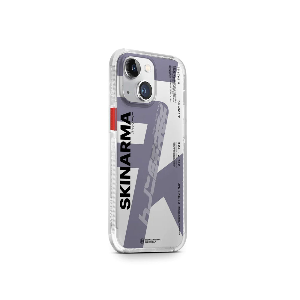 Picture of Apple iPhone 14 Plus 6.7 Case | Skinarma Raku Hybrid Waveline Impact Bumper with Enhanced 4 Corners Drop Protection Case for iPhone 14 Plus 6.7 (Purple)