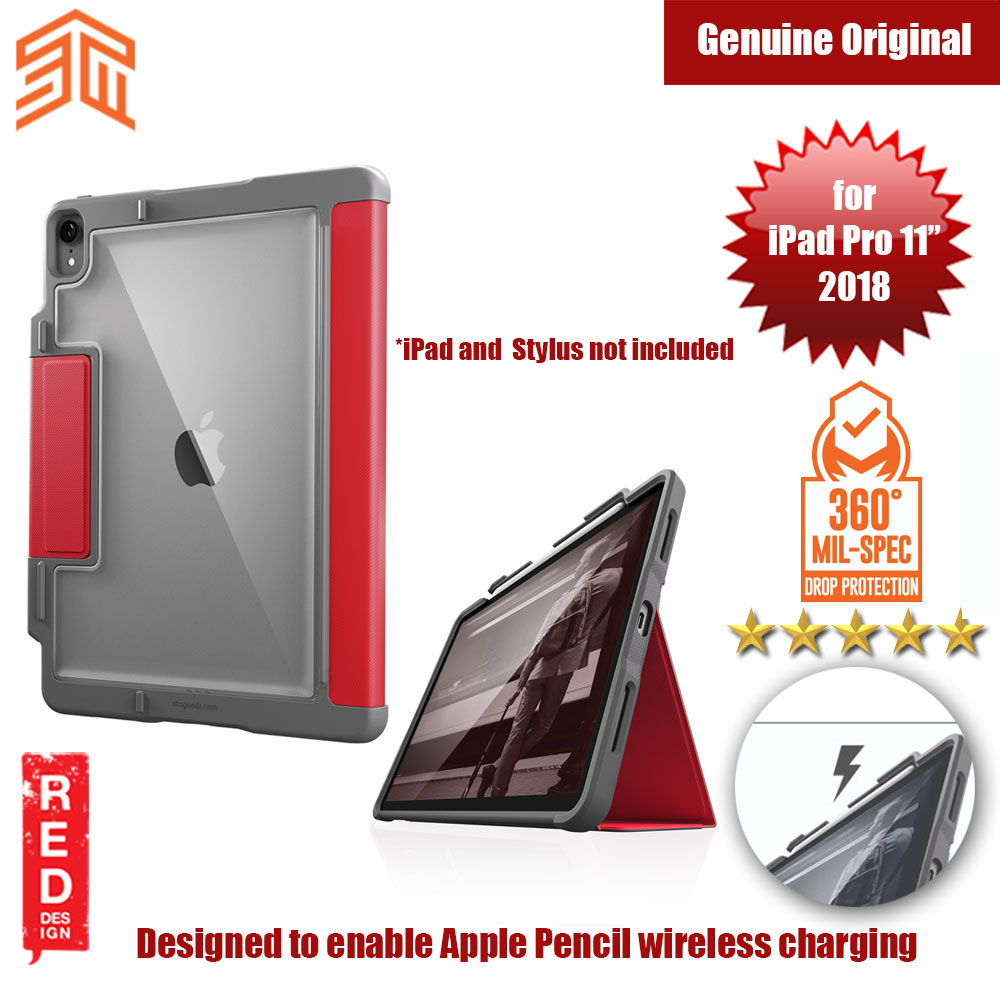 Picture of STM Dux Plus Military Grade Drop Protection Flip Cover Case for Apple iPad Pro 11 2018 (Red) Apple iPad Pro 11.0 2018- Apple iPad Pro 11.0 2018 Cases, Apple iPad Pro 11.0 2018 Covers, iPad Cases and a wide selection of Apple iPad Pro 11.0 2018 Accessories in Malaysia, Sabah, Sarawak and Singapore 