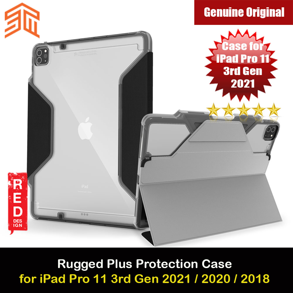 Picture of STM Rugged Plus Drop Protection Case Case with Stylus Storage for Apple iPad Pro 11 3rd Gen 2021 iPad Pro 11 2nd Gen 2020 (Black) Apple iPad Pro 11 3rd gen 2021- Apple iPad Pro 11 3rd gen 2021 Cases, Apple iPad Pro 11 3rd gen 2021 Covers, iPad Cases and a wide selection of Apple iPad Pro 11 3rd gen 2021 Accessories in Malaysia, Sabah, Sarawak and Singapore 