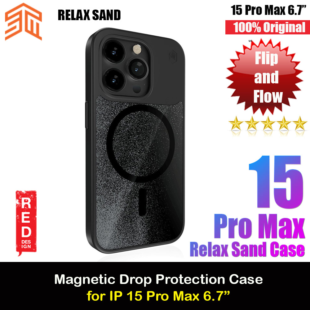 Picture of STM Relax Sand Magnetic Drop Protection Case for iPhone 15 Pro Max 6.7 (Black Grey) Apple iPhone 15 Pro Max 6.7- Apple iPhone 15 Pro Max 6.7 Cases, Apple iPhone 15 Pro Max 6.7 Covers, iPad Cases and a wide selection of Apple iPhone 15 Pro Max 6.7 Accessories in Malaysia, Sabah, Sarawak and Singapore 