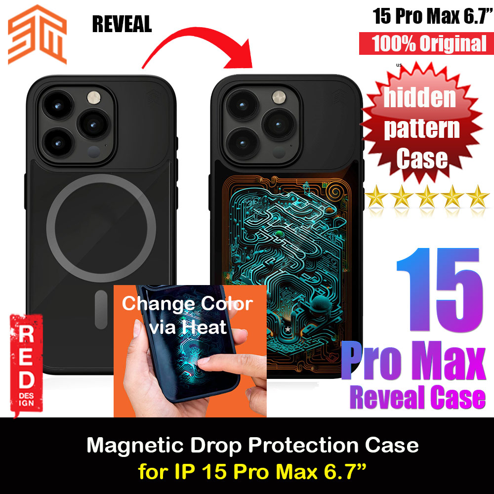 Picture of STM Reveal Hidden Pattern Magnetic Drop Protection Case for iPhone 15 Pro Max 6.7 (Black Realm) Apple iPhone 15 Pro Max 6.7- Apple iPhone 15 Pro Max 6.7 Cases, Apple iPhone 15 Pro Max 6.7 Covers, iPad Cases and a wide selection of Apple iPhone 15 Pro Max 6.7 Accessories in Malaysia, Sabah, Sarawak and Singapore 