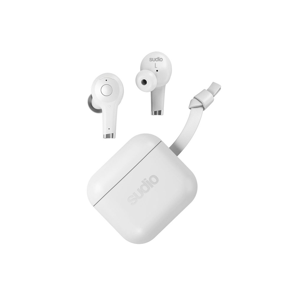 Picture of Sudio ETT Wireless Charge TWS True Wireless Bluetooth Earbuds (White)