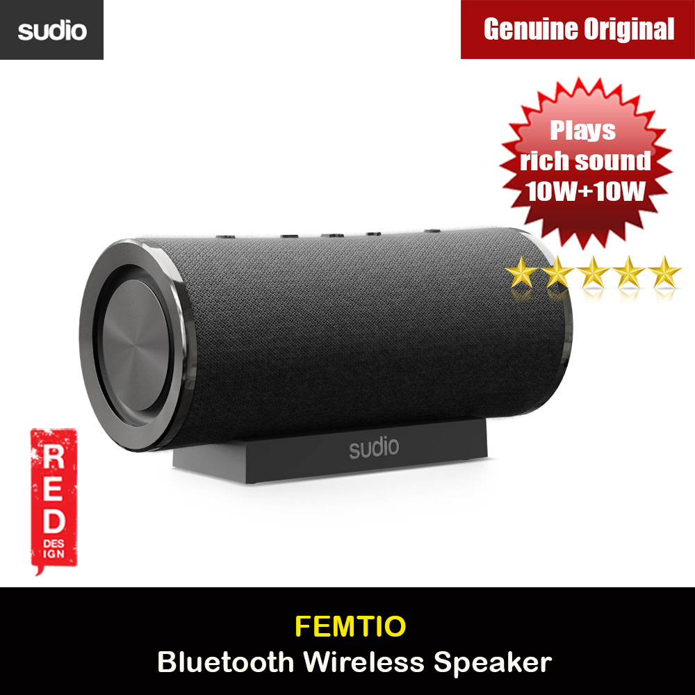 Picture of Sudio FEMTIO Wireless Bluetooth Speaker (Black) Red Design- Red Design Cases, Red Design Covers, iPad Cases and a wide selection of Red Design Accessories in Malaysia, Sabah, Sarawak and Singapore 
