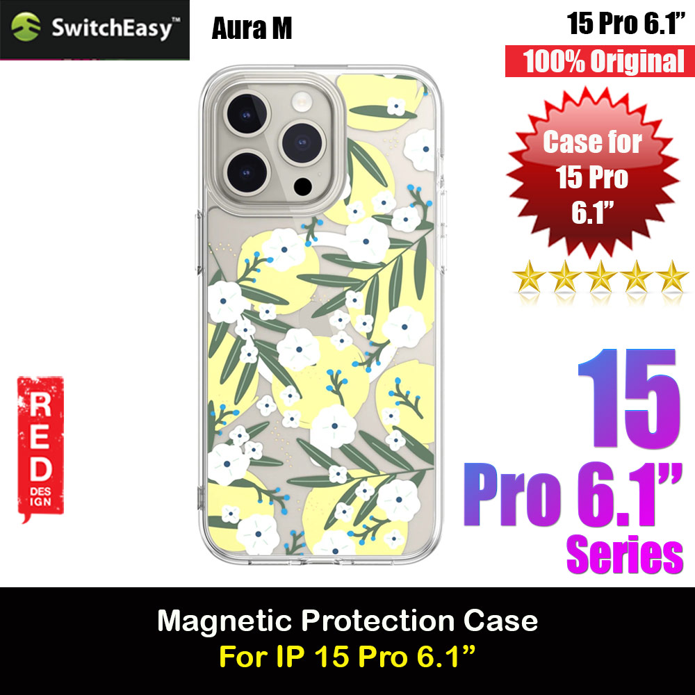 Picture of Switcheasy Aura M Printed Fashionable Magsafe Compatible Case for Apple iPhone 15 Pro 6.1 (Gardenia Apple iPhone 15 Pro 6.1- Apple iPhone 15 Pro 6.1 Cases, Apple iPhone 15 Pro 6.1 Covers, iPad Cases and a wide selection of Apple iPhone 15 Pro 6.1 Accessories in Malaysia, Sabah, Sarawak and Singapore 