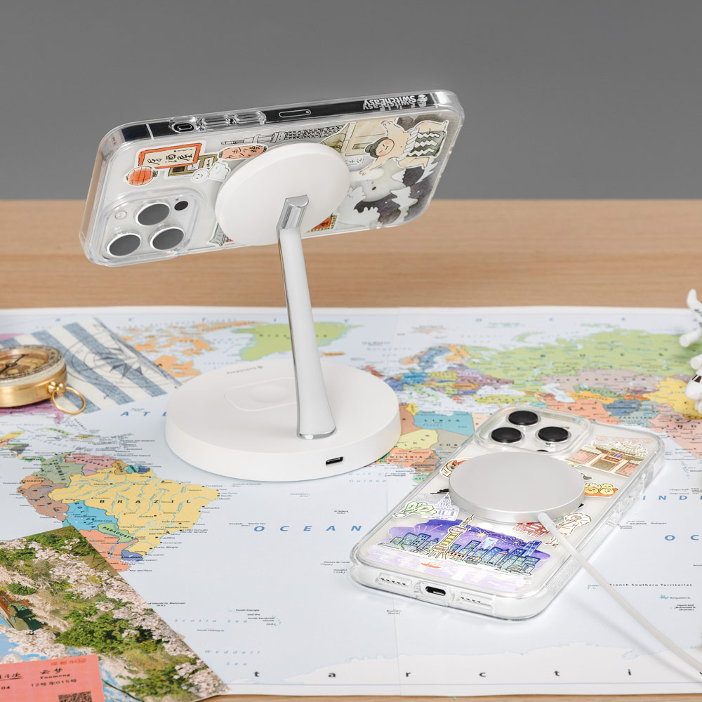 Picture of Apple iPhone 15 Pro 6.1 Case | Switcheasy Travel City Double In Mold Decoration Fashionable Magsafe Compatible Case for Apple iPhone 15 Pro 6.1 (Tokyo)