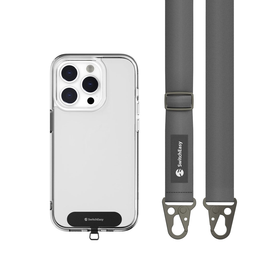 Picture of Switcheasy Easy Strap Crossbody Lanyard Shoulder Holder Card Link Adjustable Strap for any closed-bottom phone case (Dark Gray)