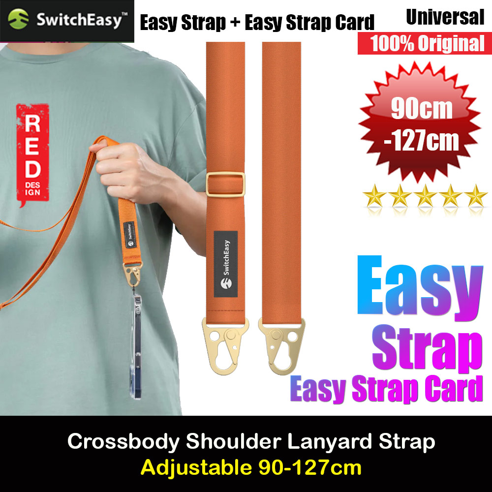 Picture of Switcheasy Easy Strap Crossbody Lanyard Shoulder Holder Card Link Adjustable Strap for any closed-bottom phone case (Orange) Red Design- Red Design Cases, Red Design Covers, iPad Cases and a wide selection of Red Design Accessories in Malaysia, Sabah, Sarawak and Singapore 