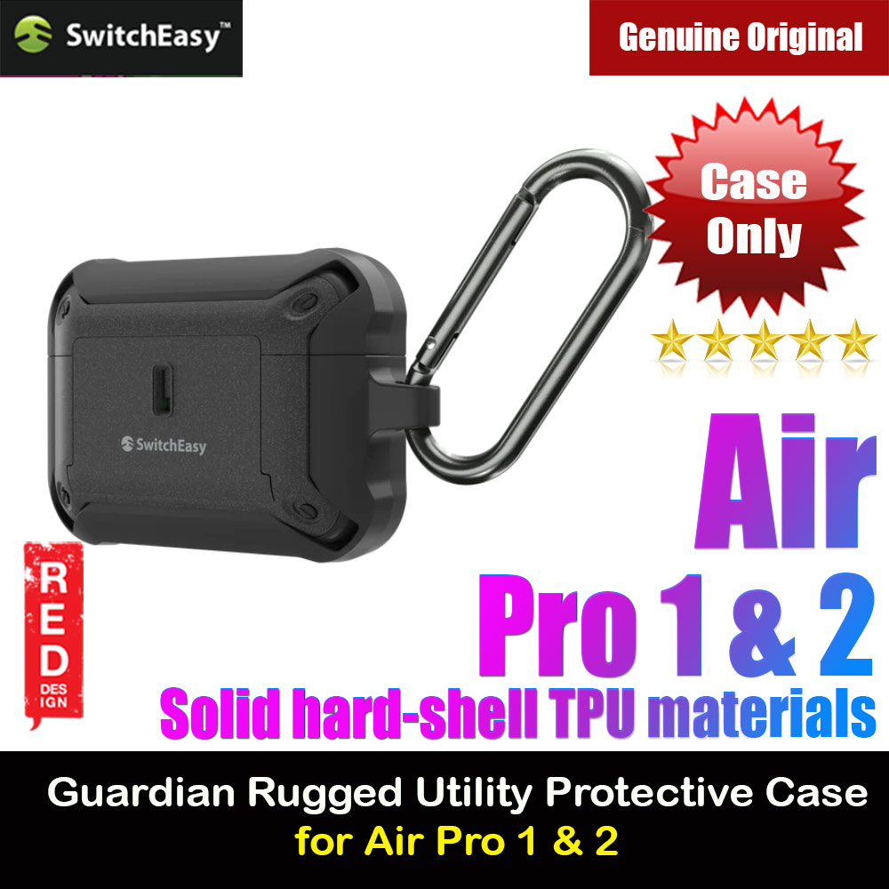 Picture of Switcheasy Guardian Rugged Upgraded Lock Clip Design Anti-Lost Protection Protective Case with Carabiner for Airpods Pro 1 & 2 (Black) Apple Airpods Pro 2- Apple Airpods Pro 2 Cases, Apple Airpods Pro 2 Covers, iPad Cases and a wide selection of Apple Airpods Pro 2 Accessories in Malaysia, Sabah, Sarawak and Singapore 