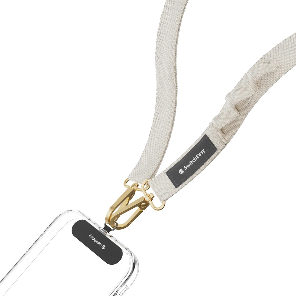 Picture of Switcheasy Easy Strap with Multiple Hang Design Crossbody Lanyard Shoulder Holder Card Link Adjustable Strap for any closed-bottom phone case (Ice Cream White)