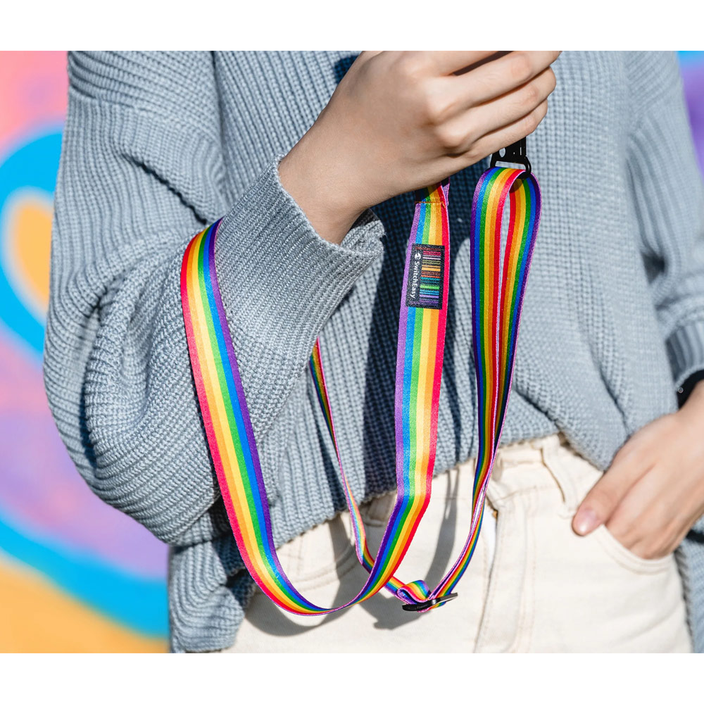 Picture of Switcheasy Easy Strap Silky Smooth Design Crossbody Lanyard Shoulder Holder Card Link Adjustable Strap 25mm for any closed-bottom phone case (Rainbow)