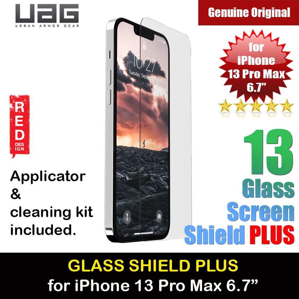 Picture of UAG Glass Shield Plus Series Double Strengthened Tempered Glass for iPhone 13 Pro Max 6.7 (Clear) Apple iPhone 13 Pro Max 6.7- Apple iPhone 13 Pro Max 6.7 Cases, Apple iPhone 13 Pro Max 6.7 Covers, iPad Cases and a wide selection of Apple iPhone 13 Pro Max 6.7 Accessories in Malaysia, Sabah, Sarawak and Singapore 
