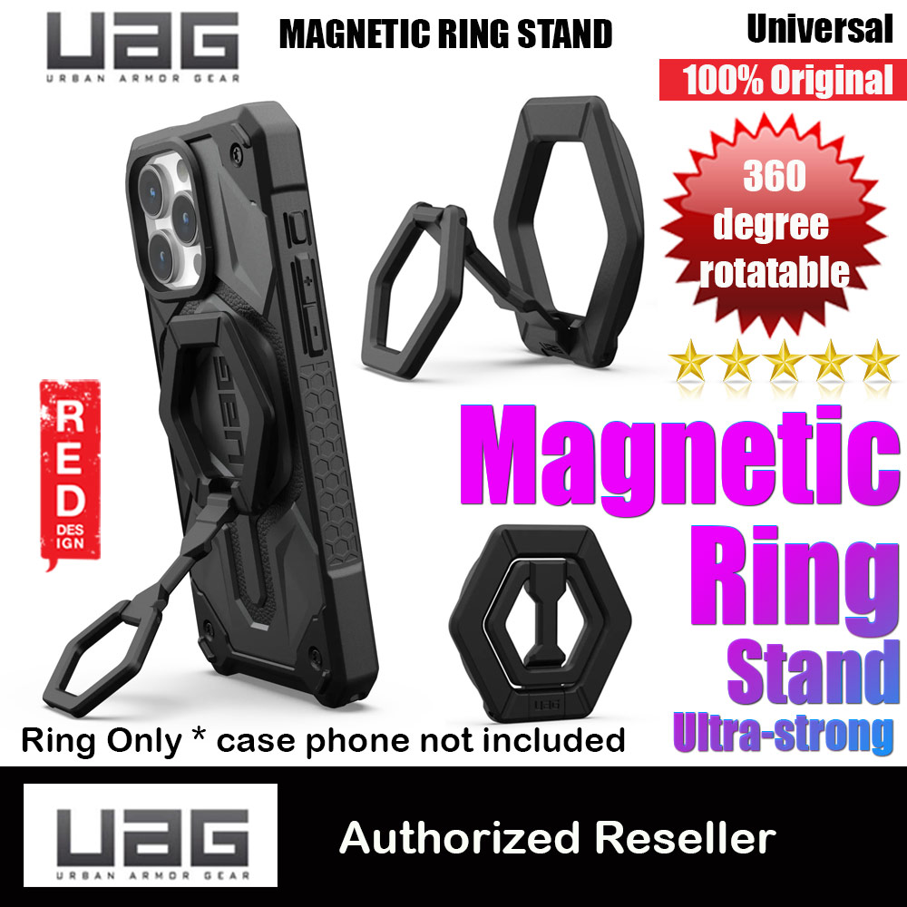 Picture of UAG Magnetic Ring Stand Holder Phone Grip and Kickstand Stand Compatible with Magsafe (Black Black) Red Design- Red Design Cases, Red Design Covers, iPad Cases and a wide selection of Red Design Accessories in Malaysia, Sabah, Sarawak and Singapore 