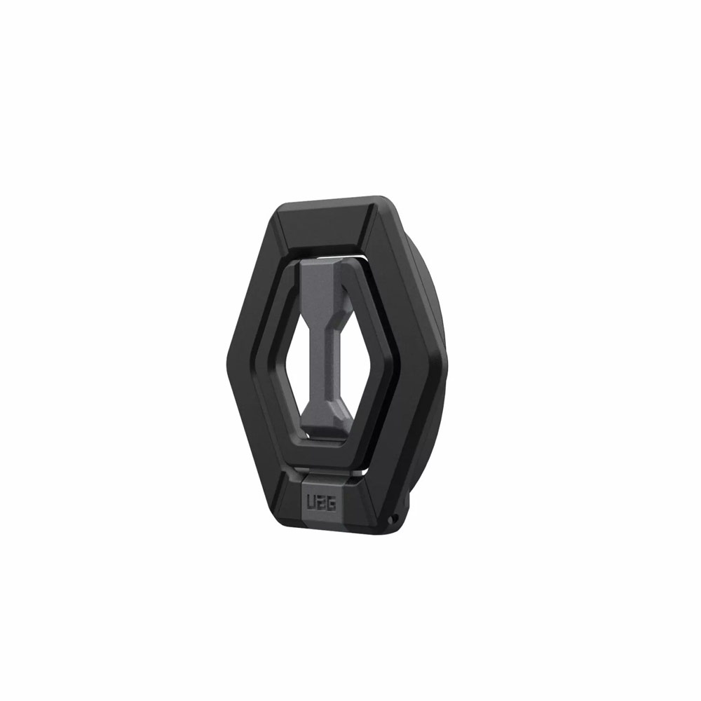 Picture of UAG Magnetic Ring Stand Holder Phone Grip and Kickstand Stand Compatible with Magsafe (Black Silver)