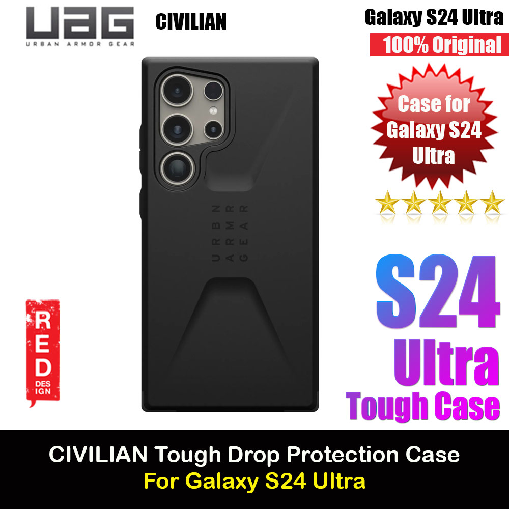 Picture of UAG Civilian Series High Qualitiy Drop Protection Case Cover Case for Samsung Galaxy S24 Ultra (Black) Samsung Galaxy S24 Ultra- Samsung Galaxy S24 Ultra Cases, Samsung Galaxy S24 Ultra Covers, iPad Cases and a wide selection of Samsung Galaxy S24 Ultra Accessories in Malaysia, Sabah, Sarawak and Singapore 