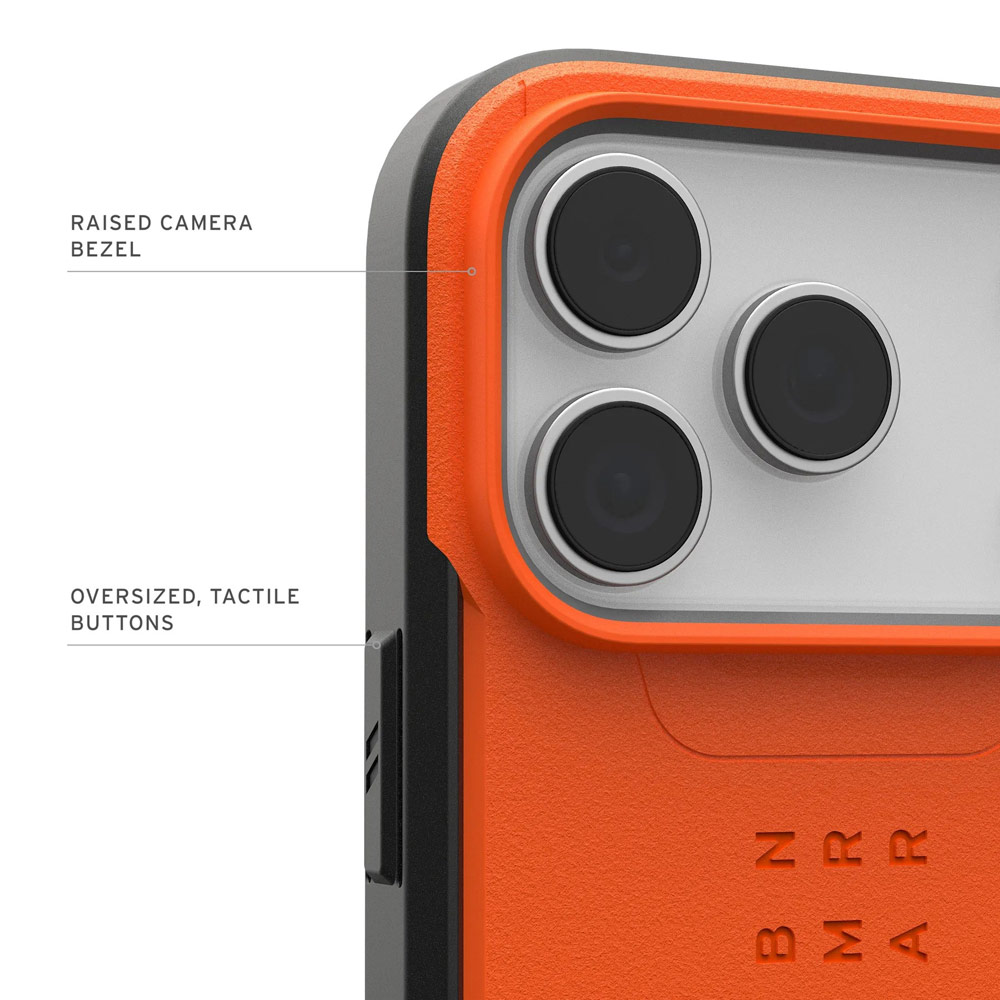 Picture of Apple iPhone 17 Pro Max 6.9 Case | UAG Civilian Magsafe Drop Proof Shock Absorbing Drop Protection Case Case for iPhone 17 Pro Max 6.9 (Orange)