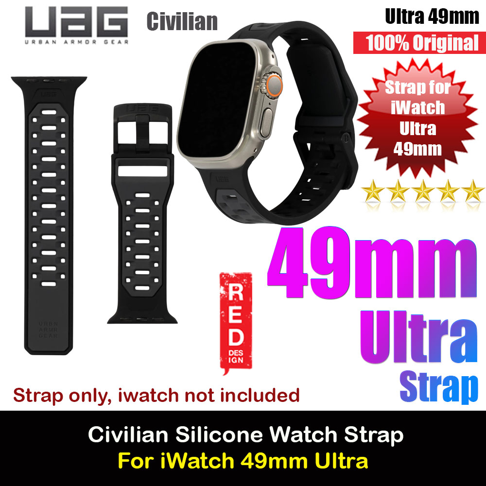 Picture of UAG Civilian Silicone Strap for Apple Watch 49mm Ultra (Graphite Black) Apple Watch 49mm	Ultra- Apple Watch 49mm	Ultra Cases, Apple Watch 49mm	Ultra Covers, iPad Cases and a wide selection of Apple Watch 49mm	Ultra Accessories in Malaysia, Sabah, Sarawak and Singapore 