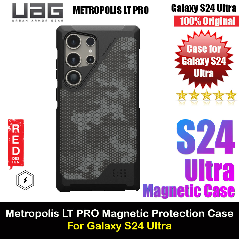 Picture of UAG Metropolis LT Pro Galaxy S24 Ultra High Quality Drop Protection Case with Magnetic Charging Compatible (Micro Hex Camo Graphite) Samsung Galaxy S24 Ultra- Samsung Galaxy S24 Ultra Cases, Samsung Galaxy S24 Ultra Covers, iPad Cases and a wide selection of Samsung Galaxy S24 Ultra Accessories in Malaysia, Sabah, Sarawak and Singapore 