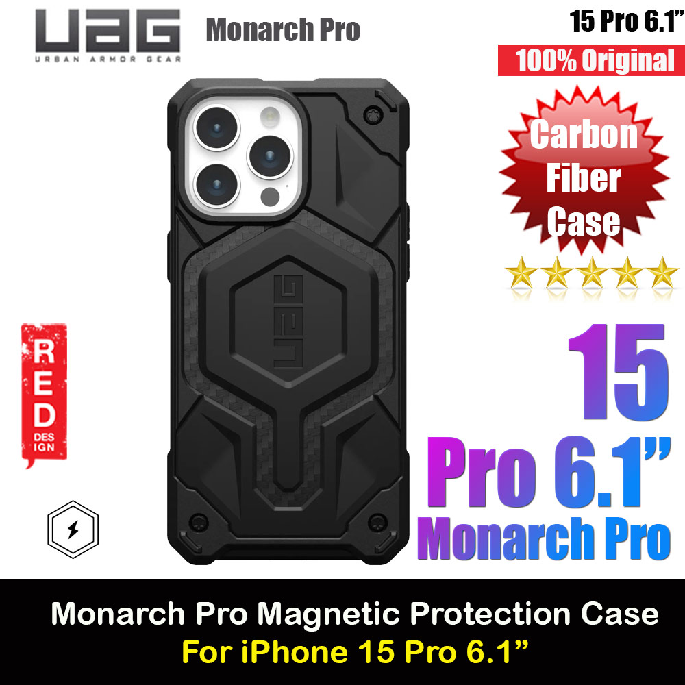 Picture of UAG Monarch Pro Kevlar Magsafe Compatible Drop Proof Case for iPhone 15 Pro 6.1 (Carbon Fiber) Apple iPhone 15 Pro 6.1- Apple iPhone 15 Pro 6.1 Cases, Apple iPhone 15 Pro 6.1 Covers, iPad Cases and a wide selection of Apple iPhone 15 Pro 6.1 Accessories in Malaysia, Sabah, Sarawak and Singapore 
