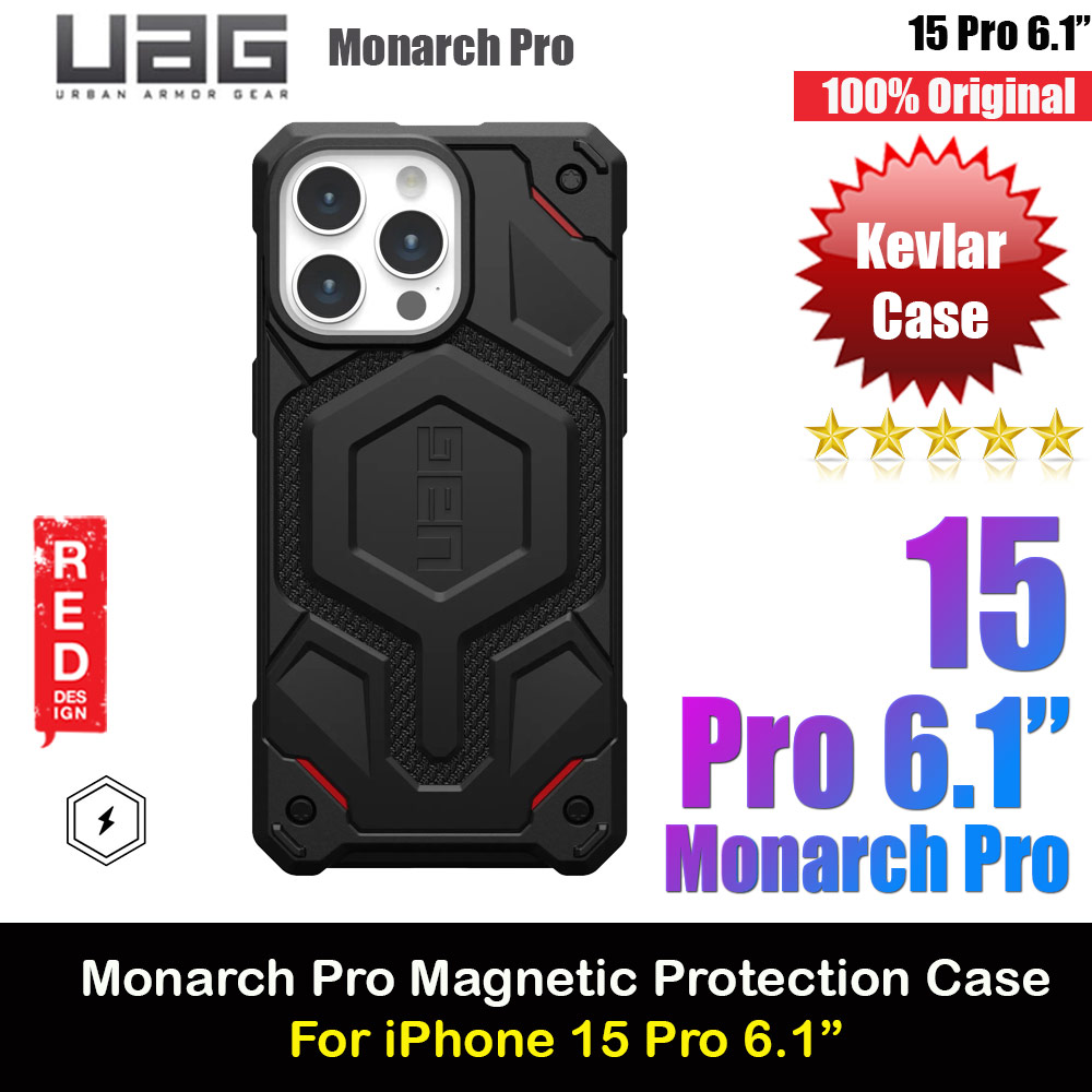 Picture of UAG Monarch Pro Kevlar Magsafe Compatible Drop Proof Case for iPhone 15 Pro 6.1 (Kevlar Black) Apple iPhone 15 Pro 6.1- Apple iPhone 15 Pro 6.1 Cases, Apple iPhone 15 Pro 6.1 Covers, iPad Cases and a wide selection of Apple iPhone 15 Pro 6.1 Accessories in Malaysia, Sabah, Sarawak and Singapore 