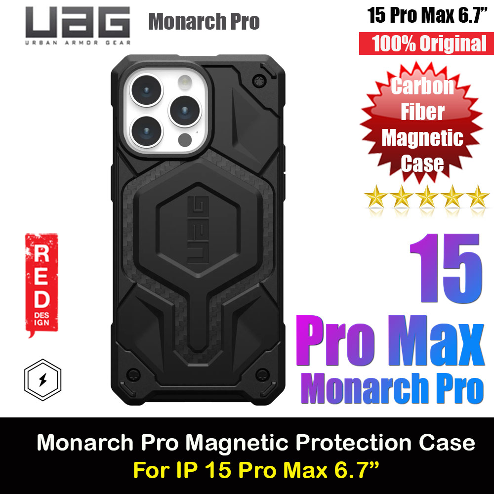 Apple iPhone 15 Pro Max 6.7 Case  UAG Monarch Pro Kevlar Magsafe  Compatible Drop Proof Case for iPhone 15 Pro Max 6.7 (Kevlar Black) Gadget  Lifestyle Art by Red Design