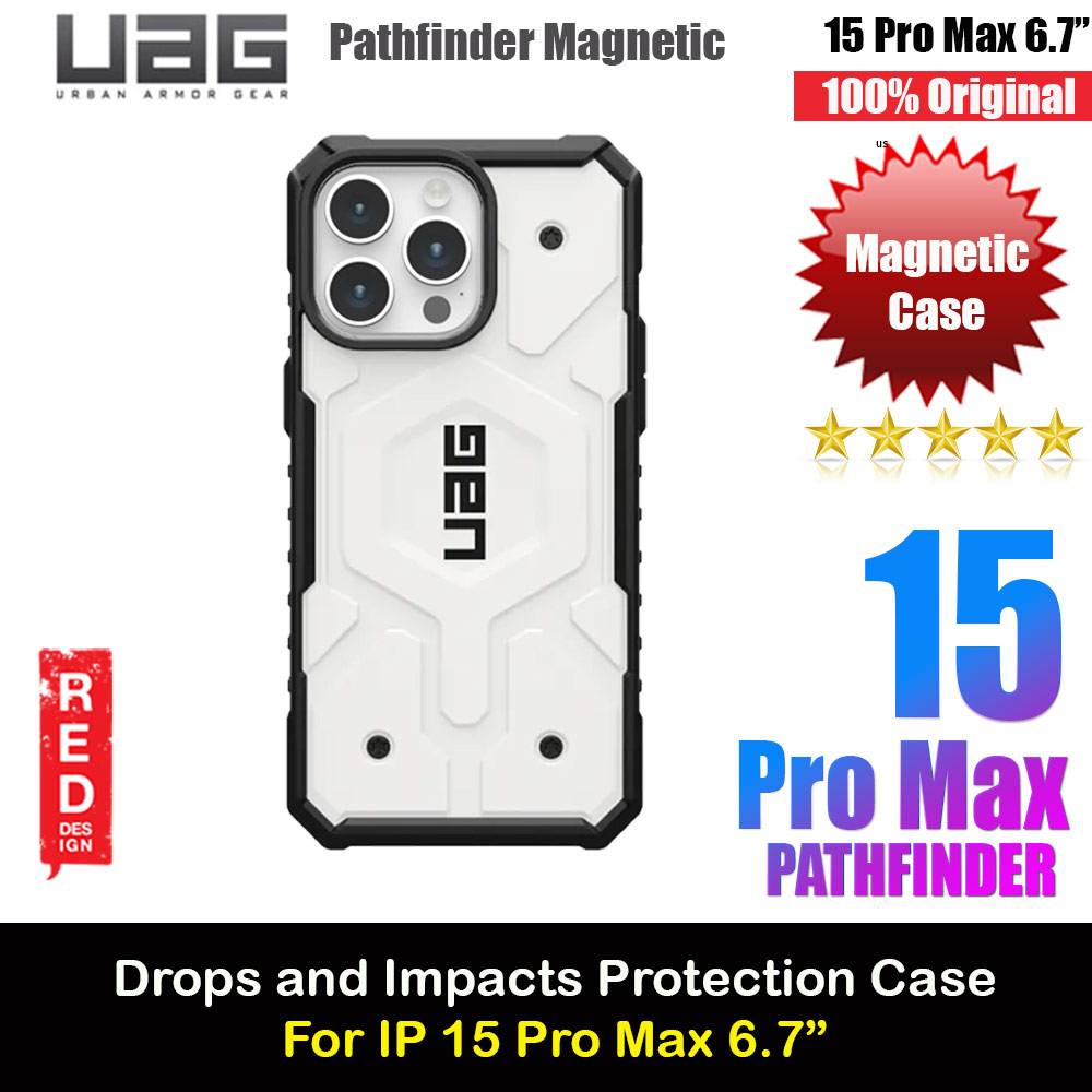 Picture of UAG Pathfinder Magsafe Compatible Drop Proof Case for iPhone 15 Pro Max 6.7 (White) Apple iPhone 15 Pro Max 6.7- Apple iPhone 15 Pro Max 6.7 Cases, Apple iPhone 15 Pro Max 6.7 Covers, iPad Cases and a wide selection of Apple iPhone 15 Pro Max 6.7 Accessories in Malaysia, Sabah, Sarawak and Singapore 