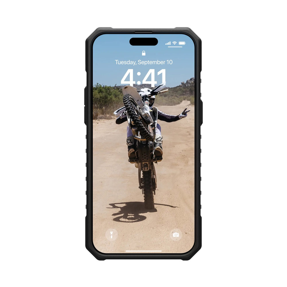 Picture of Apple iPhone 15 Pro Max 6.7 Case | UAG Pathfinder Magsafe Compatible Drop Proof Case for iPhone 15 Pro Max 6.7 (Silver)
