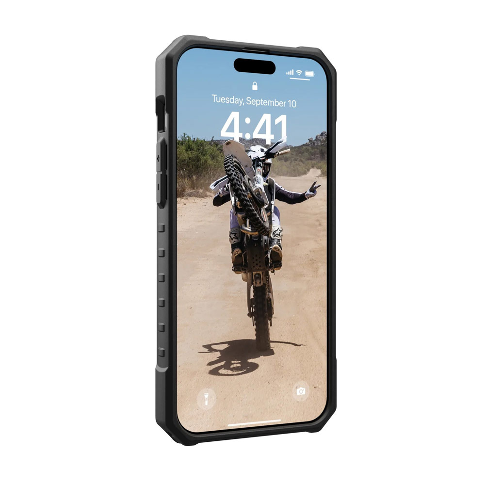 Picture of Apple iPhone 15 Pro Max 6.7 Case | UAG Pathfinder Magsafe Compatible Drop Proof Case for iPhone 15 Pro Max 6.7 (Silver)
