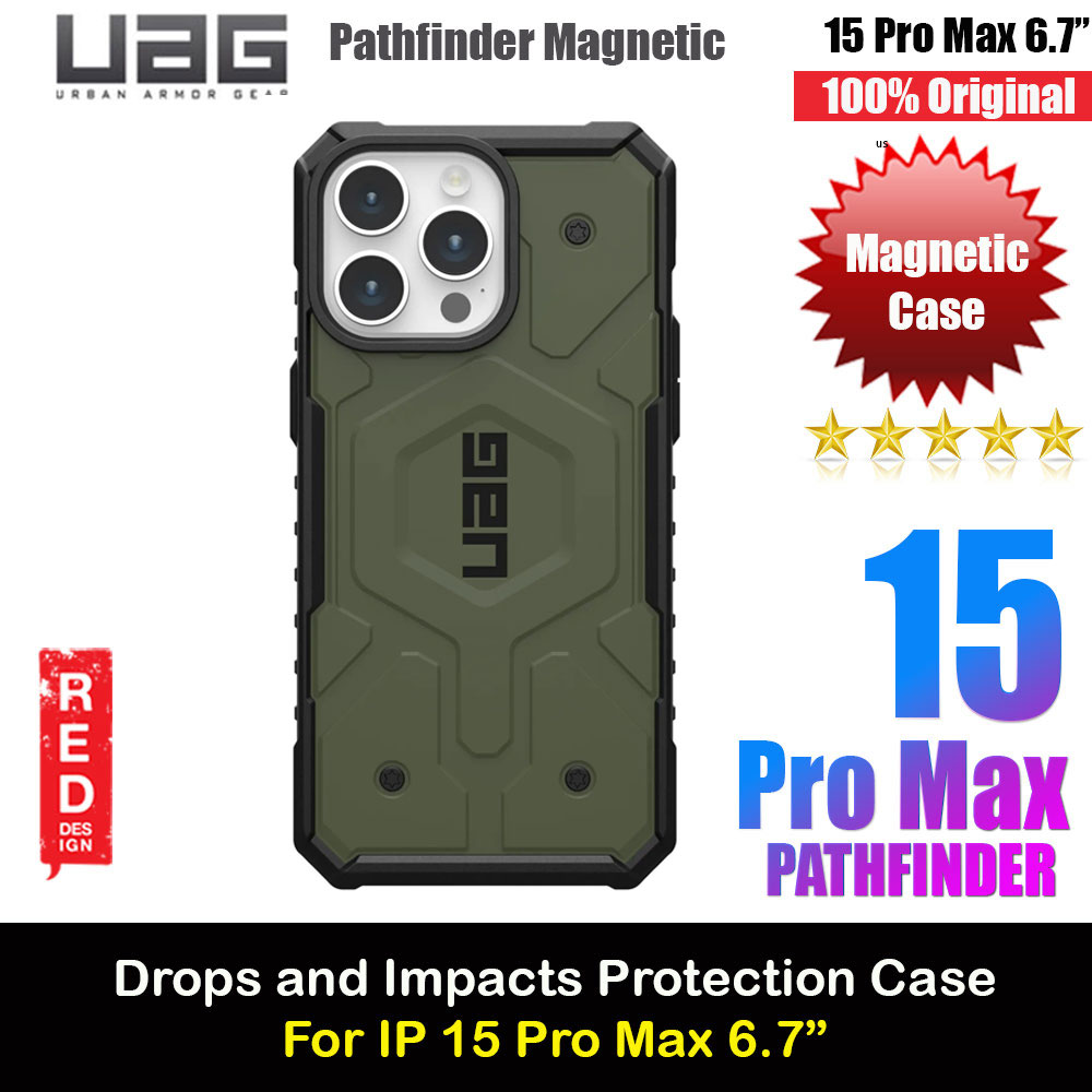 Picture of UAG Pathfinder Magsafe Compatible Drop Proof Case for iPhone 15 Pro Max 6.7 (Olive Drab) Apple iPhone 15 Pro Max 6.7- Apple iPhone 15 Pro Max 6.7 Cases, Apple iPhone 15 Pro Max 6.7 Covers, iPad Cases and a wide selection of Apple iPhone 15 Pro Max 6.7 Accessories in Malaysia, Sabah, Sarawak and Singapore 