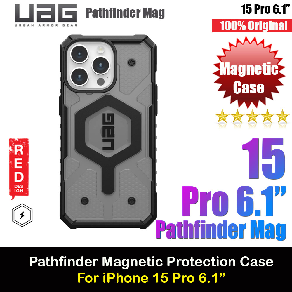 Picture of UAG Pathfinder Magsafe Compatible Drop Proof Transparent Clear Case for iPhone 15 Pro 6.1 (Ash) Apple iPhone 15 Pro 6.1- Apple iPhone 15 Pro 6.1 Cases, Apple iPhone 15 Pro 6.1 Covers, iPad Cases and a wide selection of Apple iPhone 15 Pro 6.1 Accessories in Malaysia, Sabah, Sarawak and Singapore 