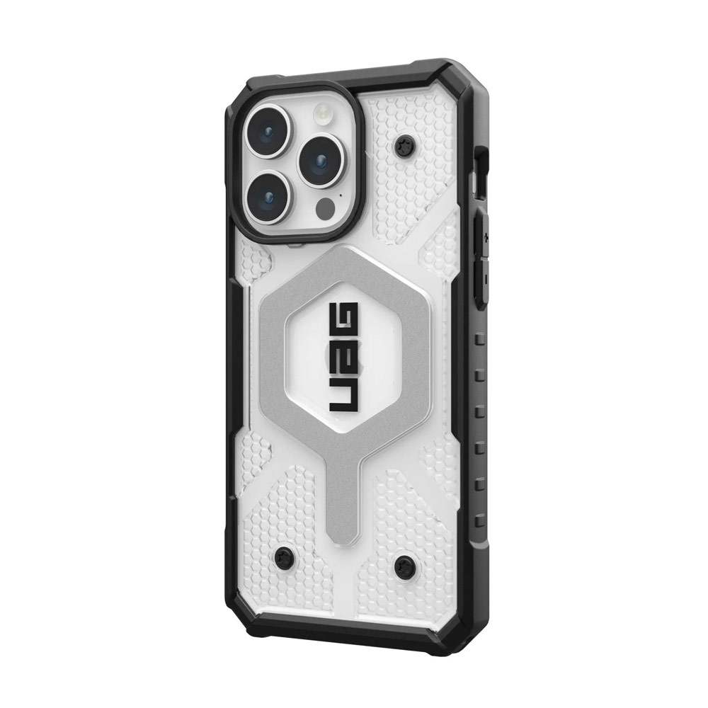 Picture of Apple iPhone 15 Pro 6.1 Case | UAG Pathfinder Magsafe Compatible Drop Proof Transparent Clear Case for iPhone 15 Pro 6.1 (Ice)