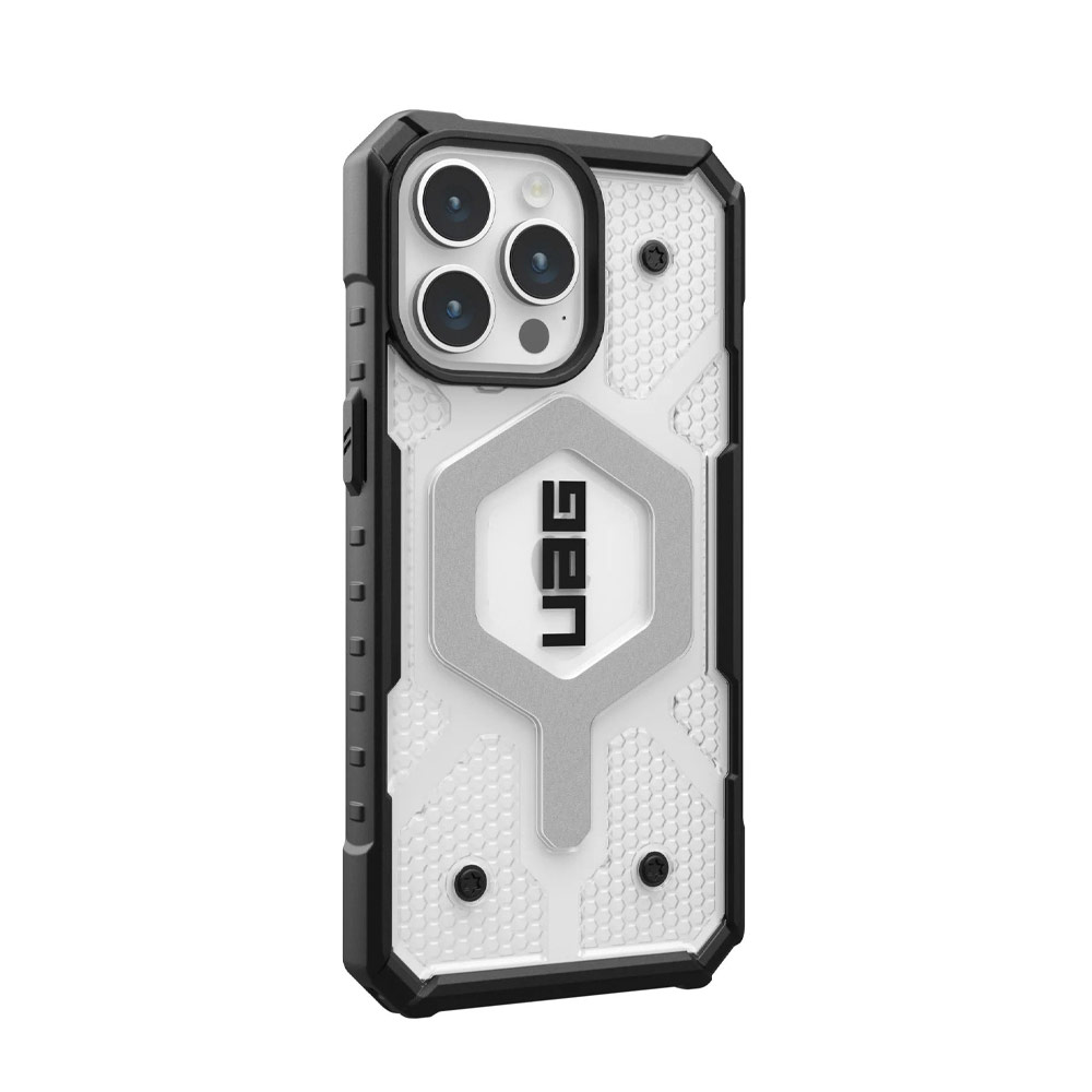 Picture of Apple iPhone 15 Pro 6.1 Case | UAG Pathfinder Magsafe Compatible Drop Proof Transparent Clear Case for iPhone 15 Pro 6.1 (Ice)
