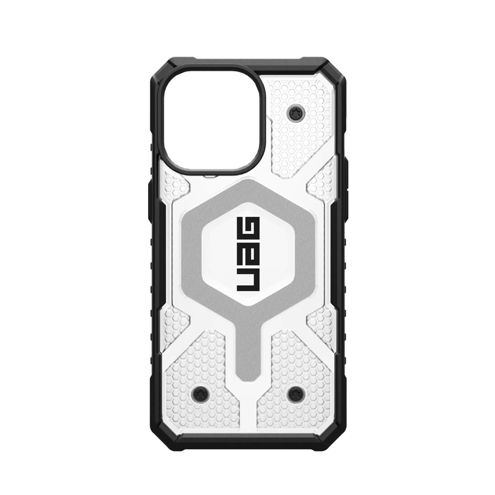 Picture of Apple iPhone 15 Pro 6.1 Case | UAG Pathfinder Magsafe Compatible Drop Proof Transparent Clear Case for iPhone 15 Pro 6.1 (Ice)