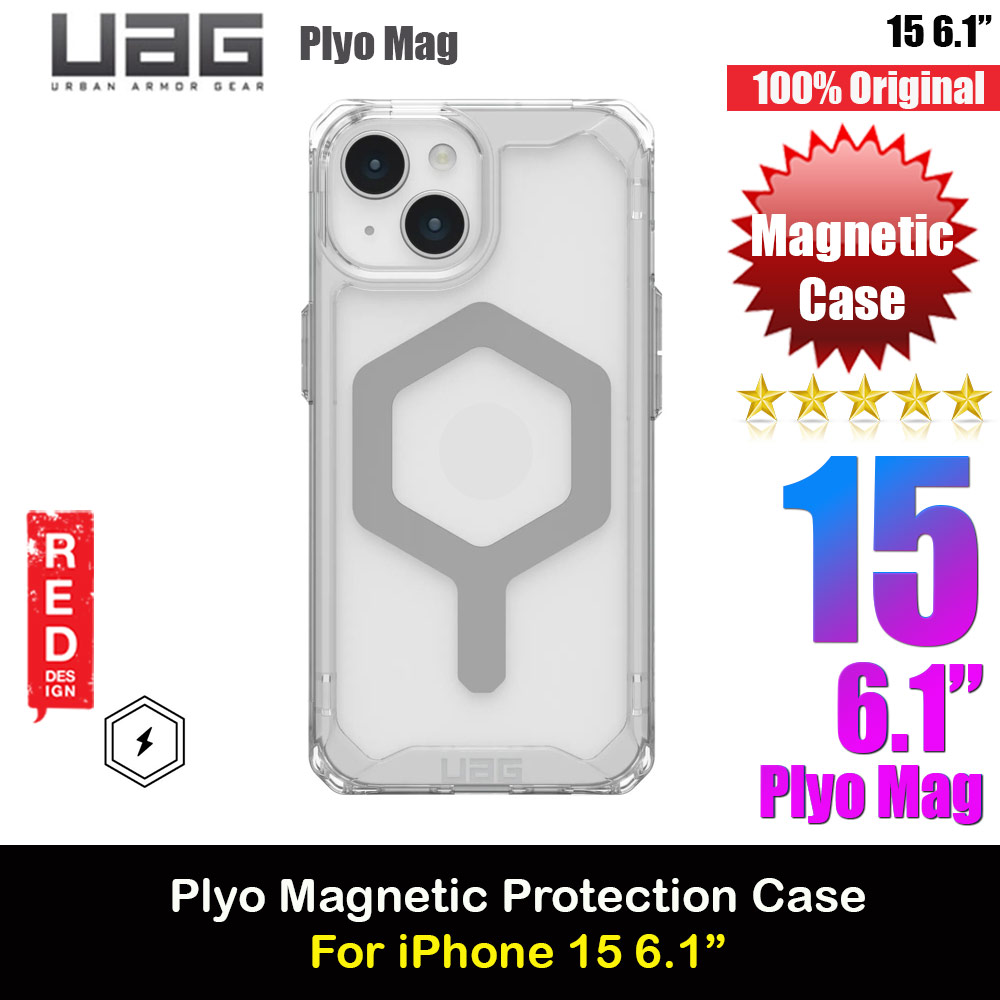 Picture of UAG Plyo Magsafe Compatible Drop Proof Shock Impact Resistant Transparent Clear Case for iPhone 15 6.1 (Ice Silver) Apple iPhone 15 6.1- Apple iPhone 15 6.1 Cases, Apple iPhone 15 6.1 Covers, iPad Cases and a wide selection of Apple iPhone 15 6.1 Accessories in Malaysia, Sabah, Sarawak and Singapore 