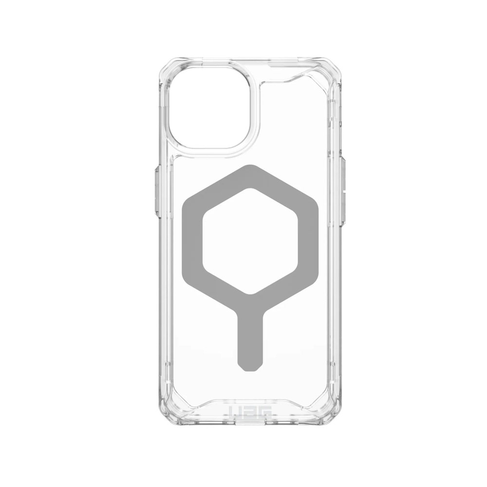 Picture of Apple iPhone 15 6.1 Case | UAG Plyo Magsafe Compatible Drop Proof Shock Impact Resistant Transparent Clear Case for iPhone 15 6.1 (Ice Silver)