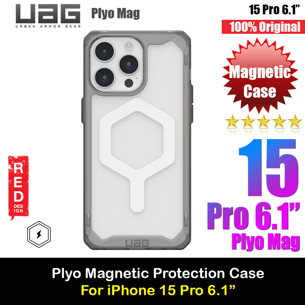 Picture of UAG Plyo Magsafe Compatible Drop Proof Shock Impact Resistant Transparent Clear Case for iPhone 15 Pro 6.1 (Ash White) Apple iPhone 15 Pro 6.1- Apple iPhone 15 Pro 6.1 Cases, Apple iPhone 15 Pro 6.1 Covers, iPad Cases and a wide selection of Apple iPhone 15 Pro 6.1 Accessories in Malaysia, Sabah, Sarawak and Singapore 