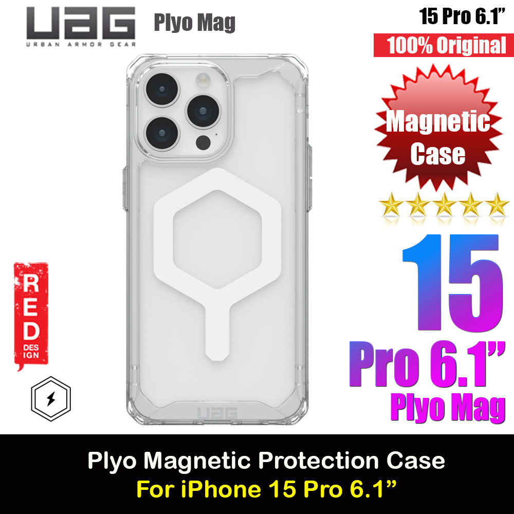 Picture of UAG Plyo Magsafe Compatible Drop Proof Shock Impact Resistant Transparent Clear Case for iPhone 15 Pro 6.1 (Ice White) Apple iPhone 15 Pro 6.1- Apple iPhone 15 Pro 6.1 Cases, Apple iPhone 15 Pro 6.1 Covers, iPad Cases and a wide selection of Apple iPhone 15 Pro 6.1 Accessories in Malaysia, Sabah, Sarawak and Singapore 