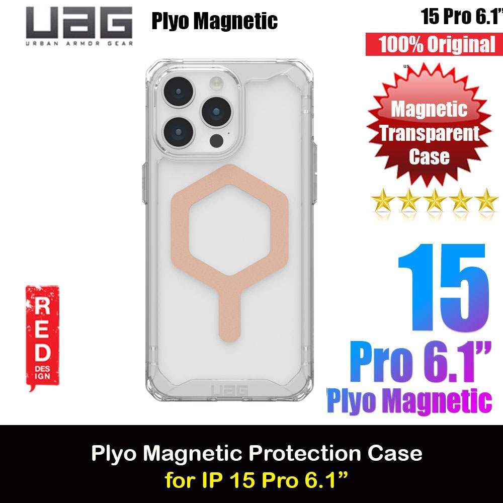 Picture of UAG Plyo Magsafe Compatible Drop Proof Shock Impact Resistant Transparent Clear Case for iPhone 15 Pro 6.1 (Ice Rose Gold) Apple iPhone 15 Pro 6.1- Apple iPhone 15 Pro 6.1 Cases, Apple iPhone 15 Pro 6.1 Covers, iPad Cases and a wide selection of Apple iPhone 15 Pro 6.1 Accessories in Malaysia, Sabah, Sarawak and Singapore 