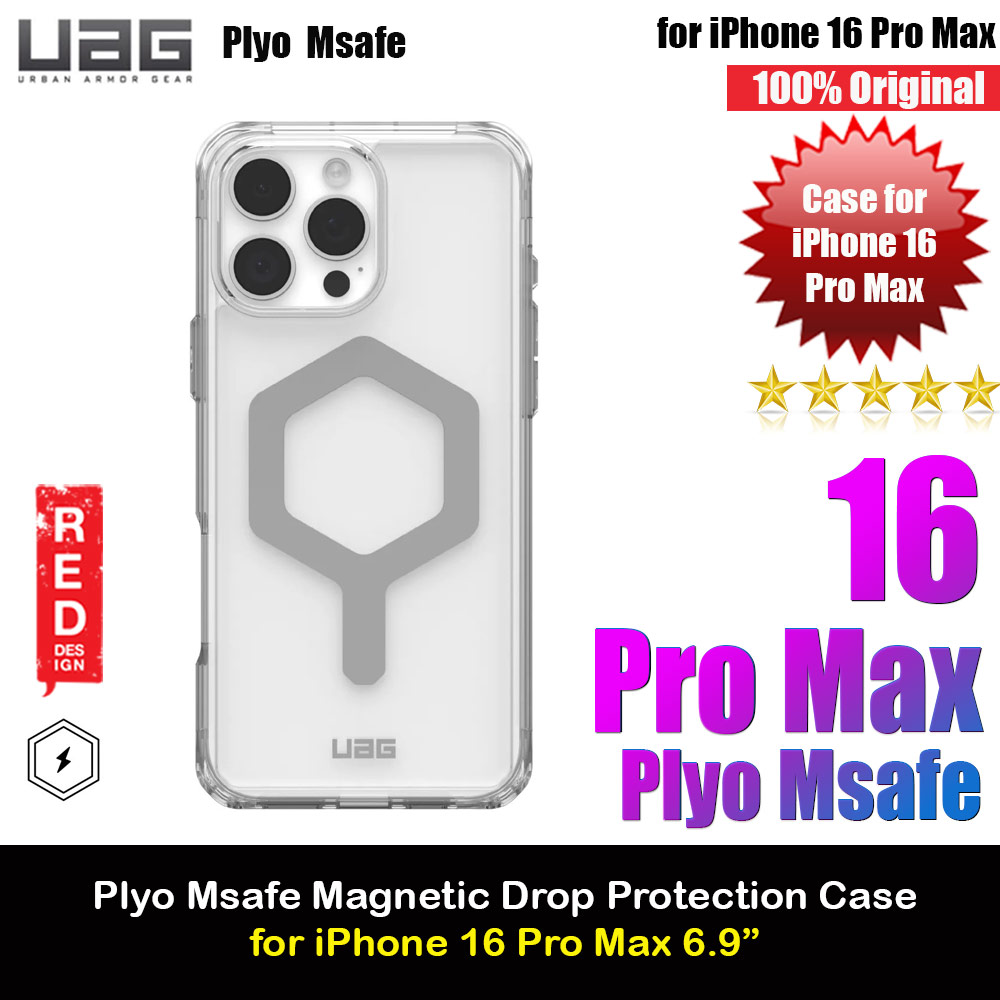 Picture of UAG Plyo Magsafe Drop Proof Shock Impact Resistant Transparent Clear Case for iPhone 16 Pro Max 6.9 (Ice Silver) Apple iPhone 16 Pro Max 6.9- Apple iPhone 16 Pro Max 6.9 Cases, Apple iPhone 16 Pro Max 6.9 Covers, iPad Cases and a wide selection of Apple iPhone 16 Pro Max 6.9 Accessories in Malaysia, Sabah, Sarawak and Singapore 
