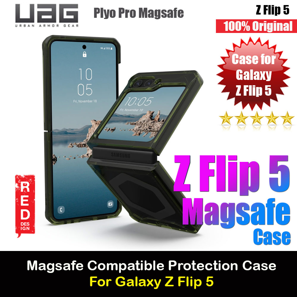 Picture of UAG Plyo Pro Series Drop Protection Case Magsafe Wireless Charging Compatible for Samsung Galaxy Z Flip 5 (Olive Space Grey) Samsung Galaxy Z Flip 5- Samsung Galaxy Z Flip 5 Cases, Samsung Galaxy Z Flip 5 Covers, iPad Cases and a wide selection of Samsung Galaxy Z Flip 5 Accessories in Malaysia, Sabah, Sarawak and Singapore 