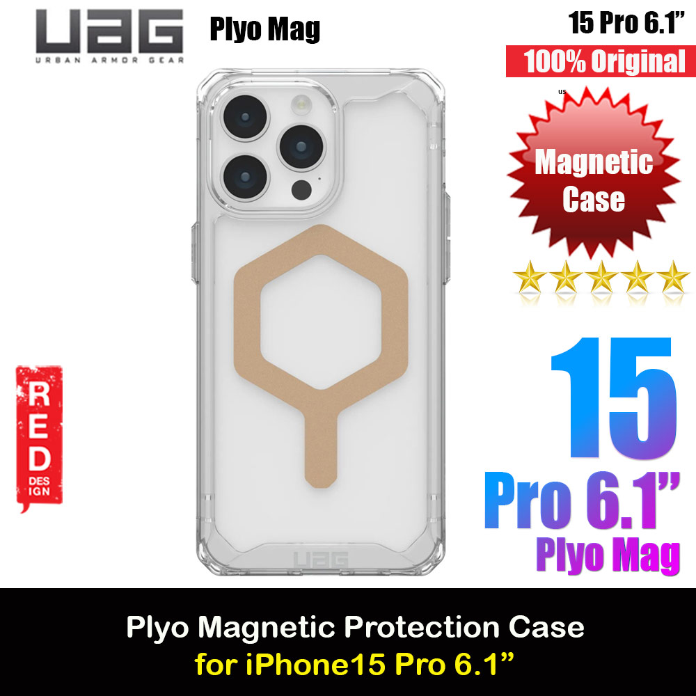 Picture of UAG Plyo Magsafe Compatible Drop Proof Shock Impact Resistant Transparent Clear Case for iPhone 15 Pro 6.1 (Ice Gold) Apple iPhone 15 Pro 6.1- Apple iPhone 15 Pro 6.1 Cases, Apple iPhone 15 Pro 6.1 Covers, iPad Cases and a wide selection of Apple iPhone 15 Pro 6.1 Accessories in Malaysia, Sabah, Sarawak and Singapore 