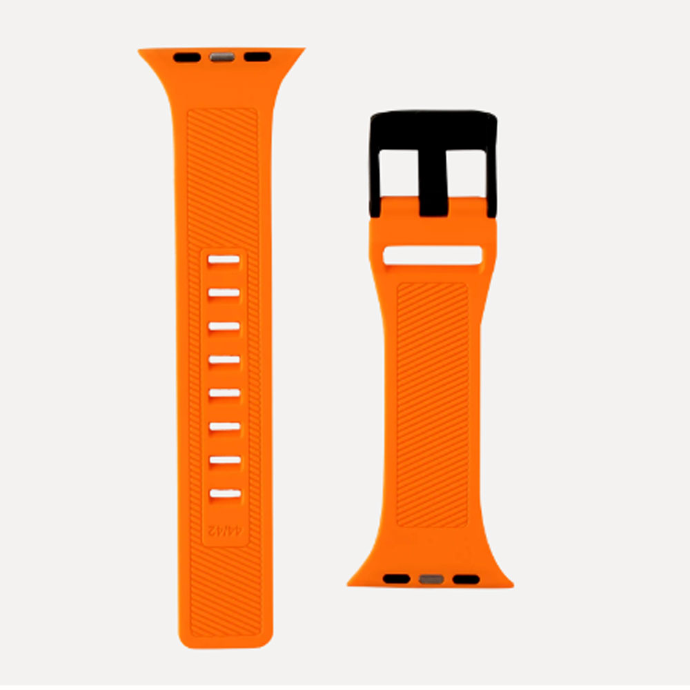 Picture of UAG Scout Silicone Watch Strap for Apple Watch 42mm 44mm Series 4 Series 5 Series 6 Series SE (Orange)