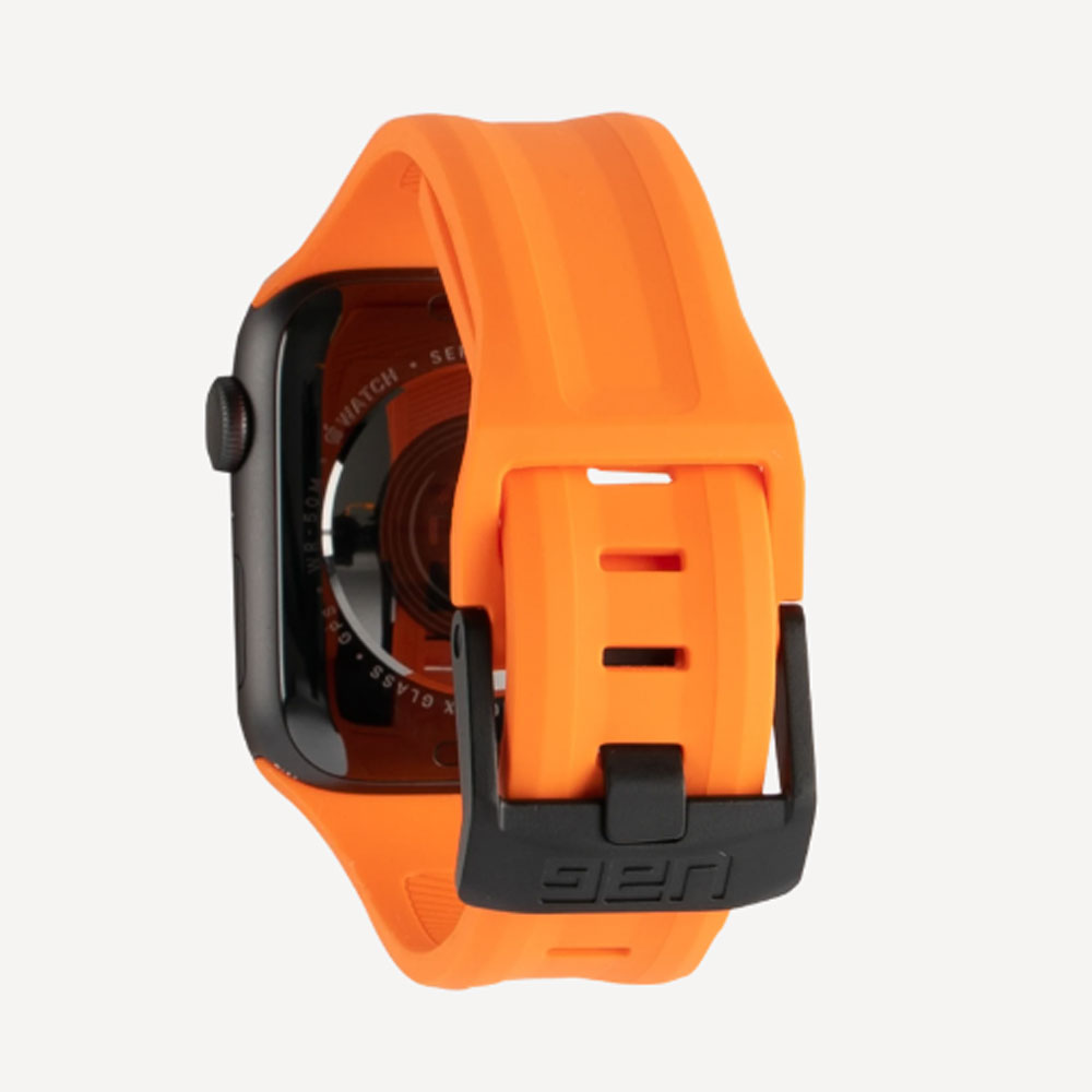 Picture of UAG Scout Silicone Watch Strap for Apple Watch 42mm 44mm Series 4 Series 5 Series 6 Series SE (Orange)